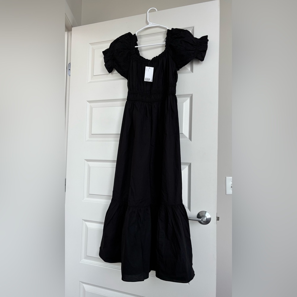 H&M Black Ruffled Tiered Sundress